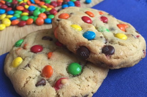 Soft and chewy M&M Chocolate Chip Cookies