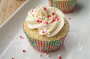 Vanilla Bean Cupcake with Sprinkles